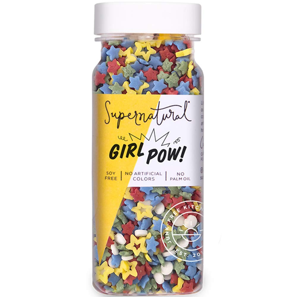 Rainbow Girl Pow Sprinkles By Supernatural Natural Confetti Sprinkles Gluten Free Vegan No Artificial Dyes Soy Free For Healthy Baking 3 Oz Amazon Com Grocery Gourmet Food