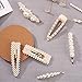 Pearl Hair Clips for Women Girls, Funtopia 8pcs Fashion Sweet Artificial Pearl Alligator Clips Barrettes Bobby Pins Snap Clips Decorative Hair Accessories for Party Wedding Daily, Applies to Bun Updo