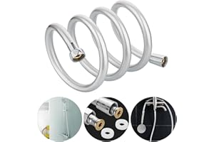 Flexible Flexi Smooth Shower Hose Pipe Hoses Tube 1.5m Single Tap Replacement Extension Universal, Chrome (G1/2)