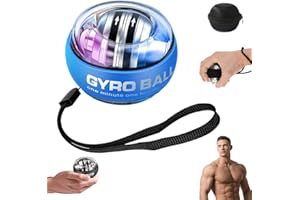 SICOSPI Wrist Ball, 2026 New Wrist Ball Exerciser, Auto-Start Gyroscopic Forearm Exerciser, Enhance Grip Strength, Hand Strengthening Devices, Adjustable Resistance, with LED Lights