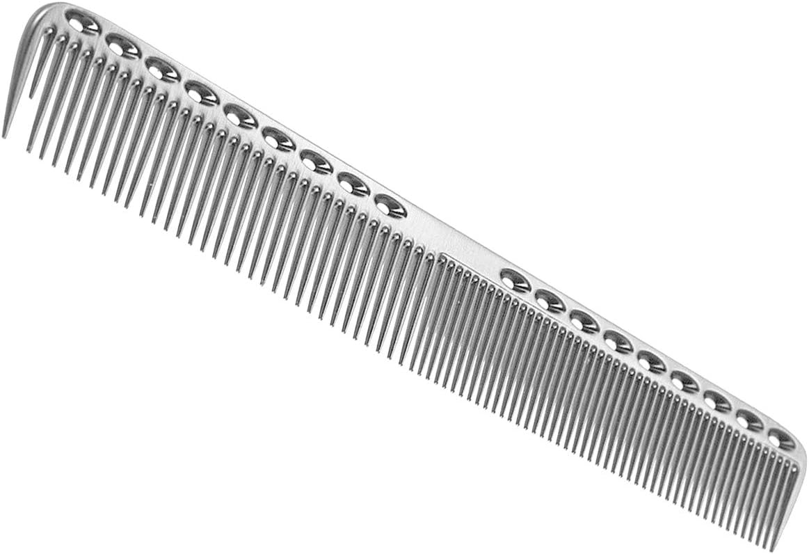 SOONHUA Professional Hair Comb, Steel Space Aluminum Metal Hair Cutting Comb
