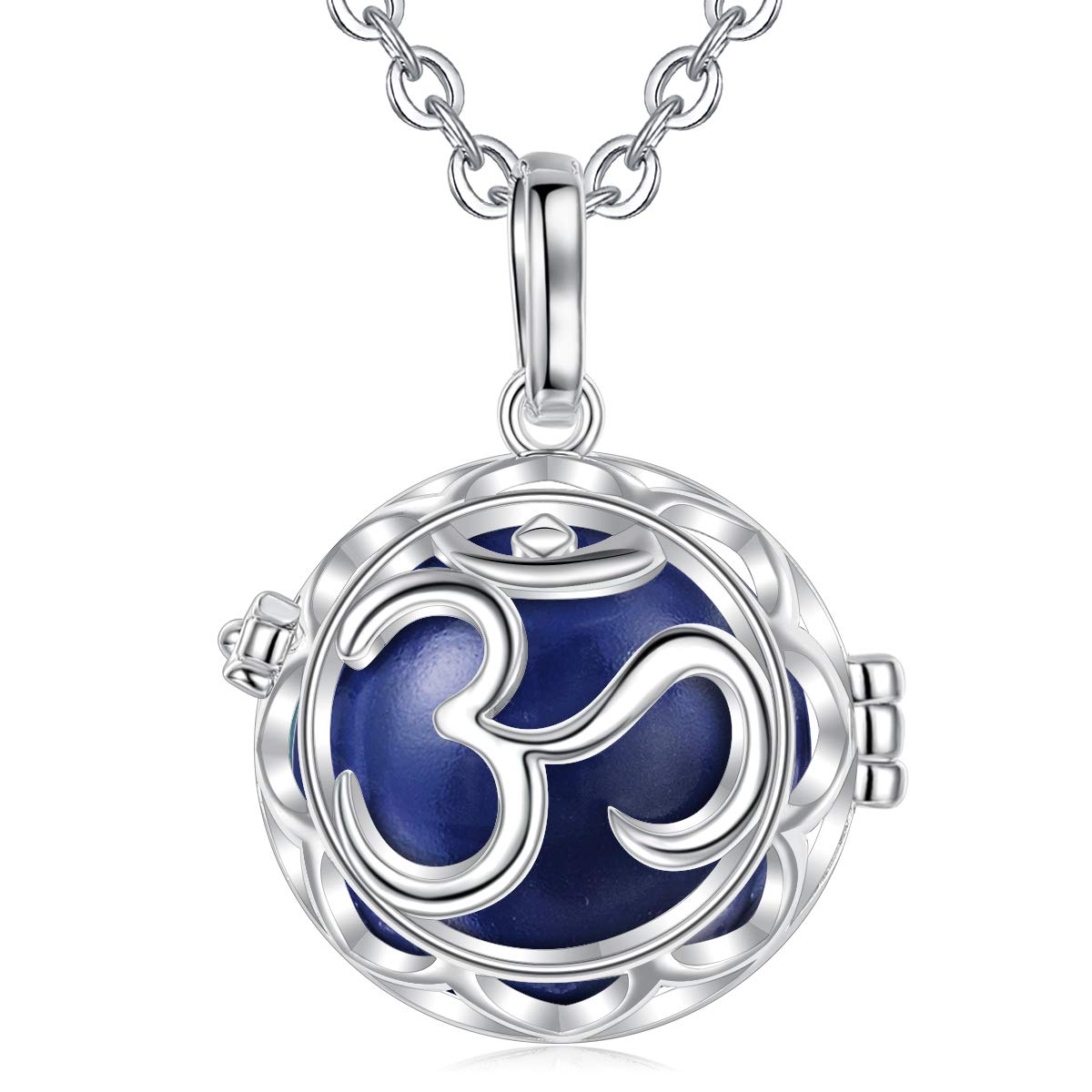 AEONSLOVE Chime Ball Pregnancy Pendant Necklace Ohm Music Wishing Bola Locket for Mom Baby Best Jewellery Gift