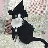 Lanyar Cute Hooded Cloak Witch/Wizard Halloween Holiday Costume for Small Dogs & Cat Kitten, Cat Costume