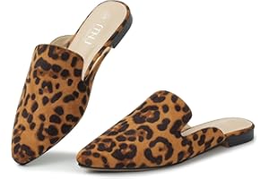 MUSSHOE Mules for Women Flats Comfortable Pointed Toe Women Mules