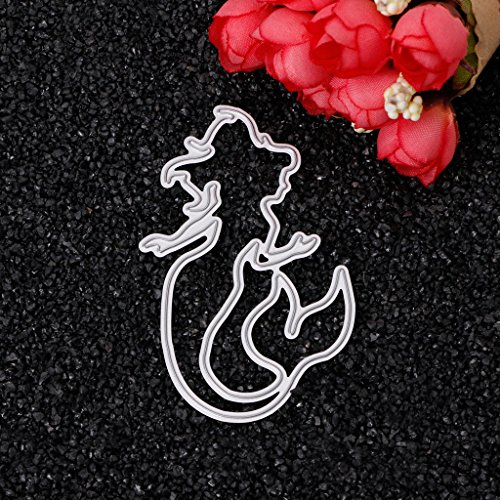DIY Metal Mermaid Cutting Dies Stencils Scrapbooking Album Embossing Paper Craft