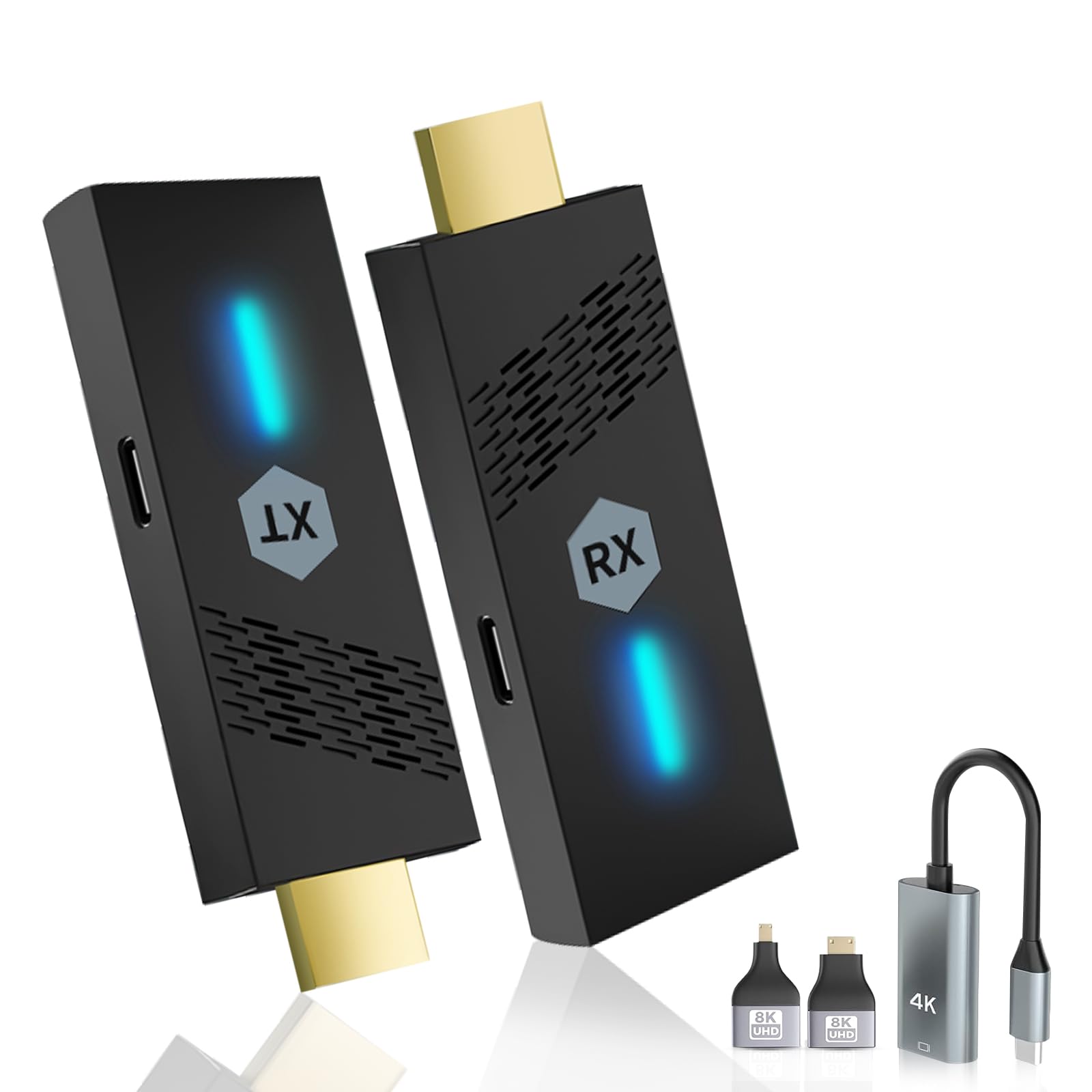 Photo 1 of 2026Upgrade Wireless HDMI Transmitter and Receiver, 492ft/150m Long Range, Plug&Play 2.4G/5G Wireless HDMI Extender Kit for Video/Audio to Monitor from Laptop/PC/Projector, Works with iPhone15+/16+