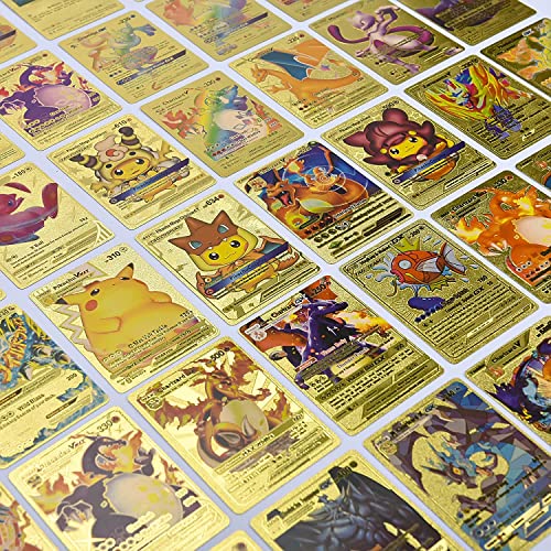 86 PCS Gold Foil Rare Cards Packs TCG Deck Including Assorted Foil Rare