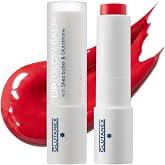 Glutanex Lip Glow Balm (0.12 oz) - Deeply Nourishing &amp; Hydrating Lip Care with Sal Seed Butter &amp; Glutathione, High-Gloss Oil Layer, Non-Sticky Finish (Scarlet)