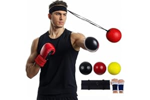 LEABOX Boxing Reflex Ball boxballen games Boxing Ball Boxball Reflex Ball Headband Set - Improve Speed, Agility, and Punching Skills - Addictive Boxing Game for All Ages - Boxing Equipment for Home Workouts