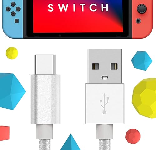 TALK WORKS Nintendo Switch Charger USB C Braided Nylon Cable