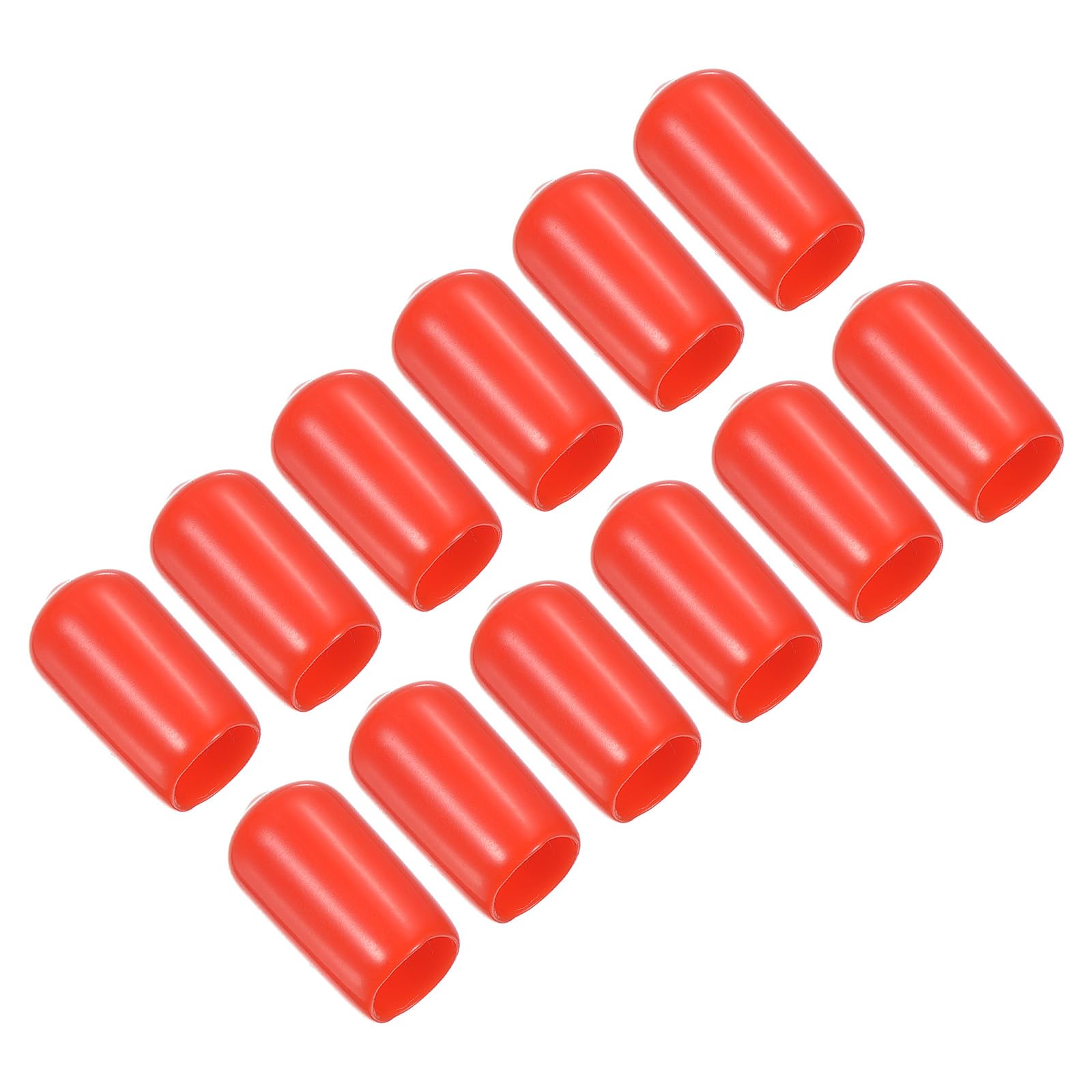 PATIKIL 11.5mm Pool Tip Cover, 12Pcs Billiard Cue Tip Protector Rubber Pool Cue Tips Head Cover Snooker Accessory for Billiard Club, Red