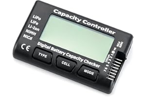 QWORK RC Cellmeter 7 Digital Battery Capacity Checker, Controller Tester Voltage Tester Battery Capacity Checker for LiPo Lif