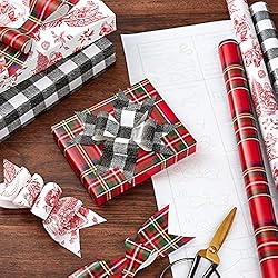 Hallmark Holiday Plaid Wrapping Paper with Cutlines