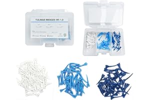 Windplusya 72pcs Dental Wedges Plastic, Dental Sectional Matrix System Wedge Refill Tulwar Wedges with Holes (72pcs Set)