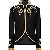 Cacycasa Men's Fashion Palace Prince Gold Embroidered Jacket Court Uniform costume