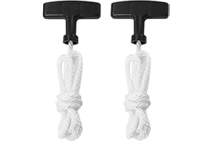Jwodo 2-Pack Lawn Mower Pull Cord, 1.6m 6mm Recoil Starter Rope with Handles Fit for Honda Predator Champion Generac Small En