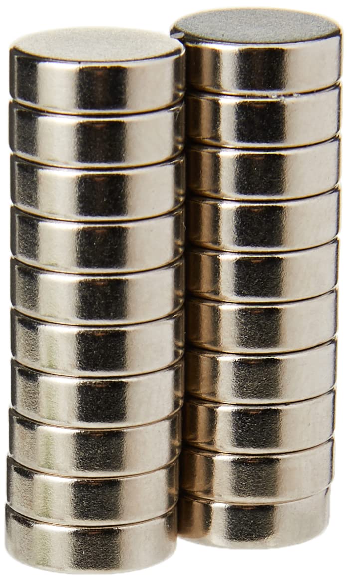 N42 Neodymium Magnet for Arts, Crafts, Model Making, DIY, Hobbies, Office, and Home - 10mm dia x 3mm thick - 1.8kg Pull - Pack of 20