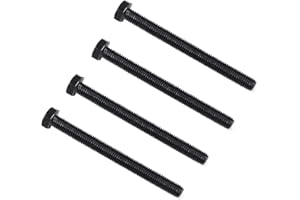 MRIUUOD 10Pcs M8 Hex Bolts M8x70mm Carbon Steel Grade 12.9 Black Oxide 1.25mm Pitch Fully Threaded Hex Tap Long Bolts Hexagon Head Screw Machine Bolts Right Hand