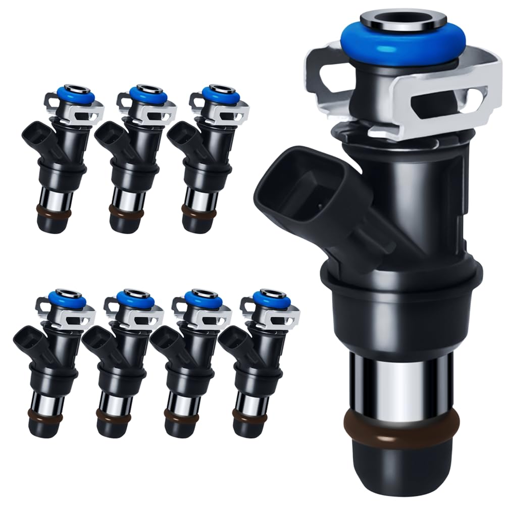 Photo 1 of XLNTAPS 4 Holes Gas Fuel Injectors Fit for Chevy: Tahoe/Express/Suburban/Silverado, For GMC: Yukon (XL)/Sierra, 1500 2500 3500, For Cadi Escalade, V8 4.8L/5.3L/6.0L 2000-2006#17113553(8 Pcs)