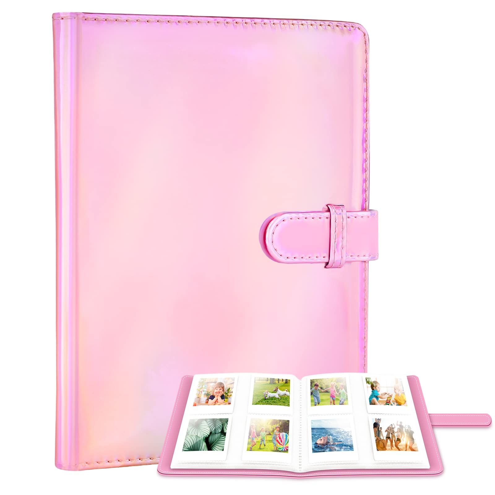 Ablus 128 Pockets Mini Photo Album for Fujifilm Instax Mini Camera, Polaroid Snap, Z2300, SocialMatic Instant Cameras & Zip Instant Printer (128 Pockets, Magic pink)