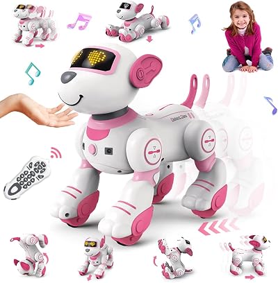VATOS Remote Control Robot Dog Toy for Kids 17 Functions Dancing Walking