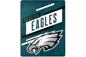 NORTHWEST ART MALL Northwest NFL Philadelphia Eagles Oversized Silk Touch Throw Blanket, Team Colors, 55" x 70"