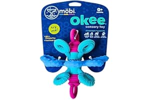 Mobi Game Okee Baby Sensory Ball, Twist, Pull, Push & Chew Sensory Teething Baby Toys for Babies 0+ Months, Food-Grade Silico