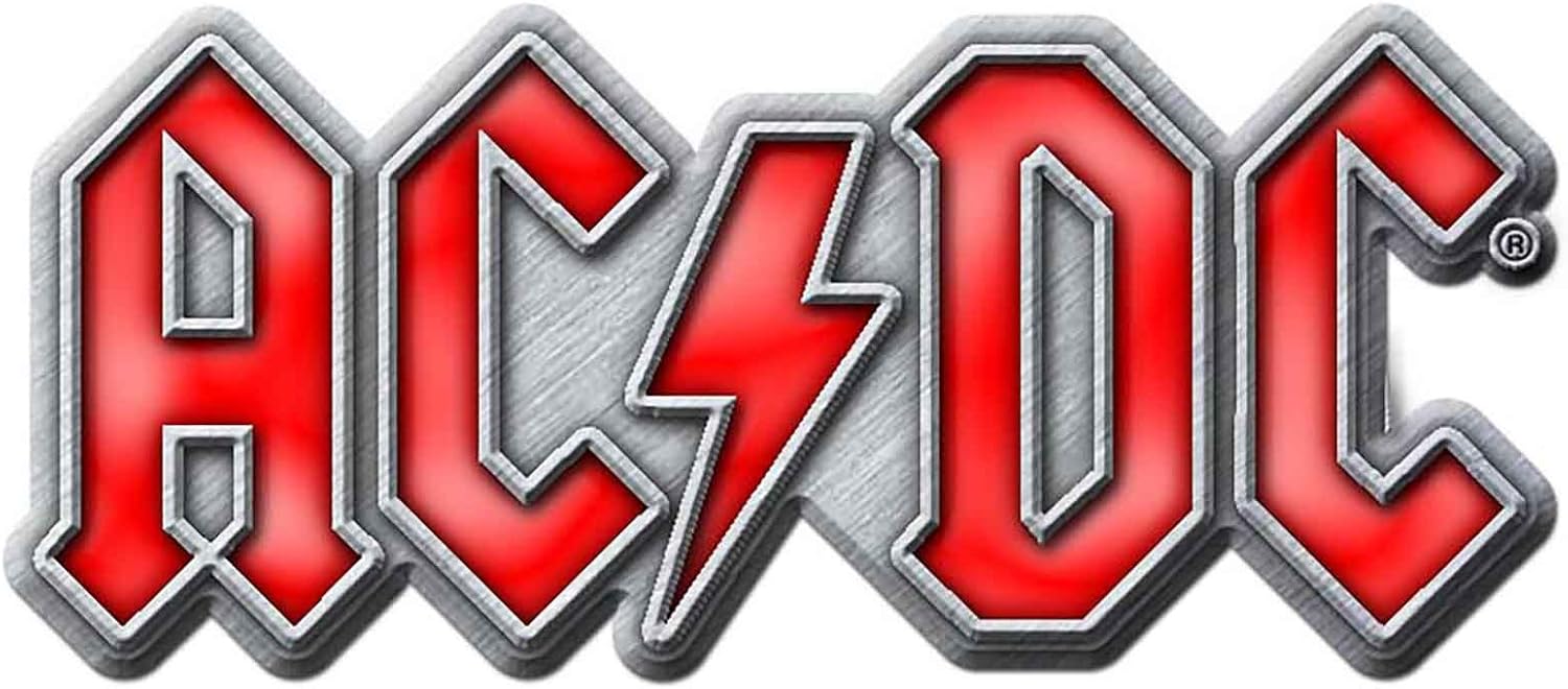 AC/DC Pin Badge classic Red Band Logo Official Metal Lapel One Size ...