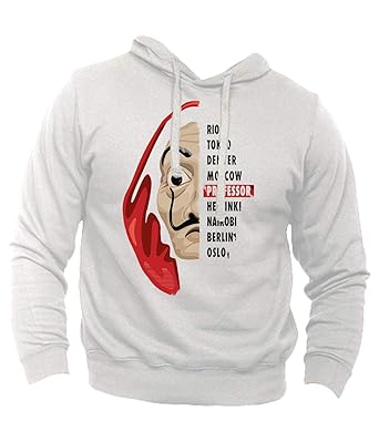 Felpa Casa Di Carta Papel Rio Tokyo Denver Berlino Mosca Professore Professor Nairobi Netflix Senza Tascone