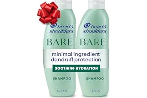 Head & Shoulders Anti-Dandruff Shampoo, BARE Soothing Hydration Twin Pack, 1% Pyrithione Zinc, Dry Scalp Relief, Free of Sulfates, Silicones, Dyes, 13.5 fl oz Each