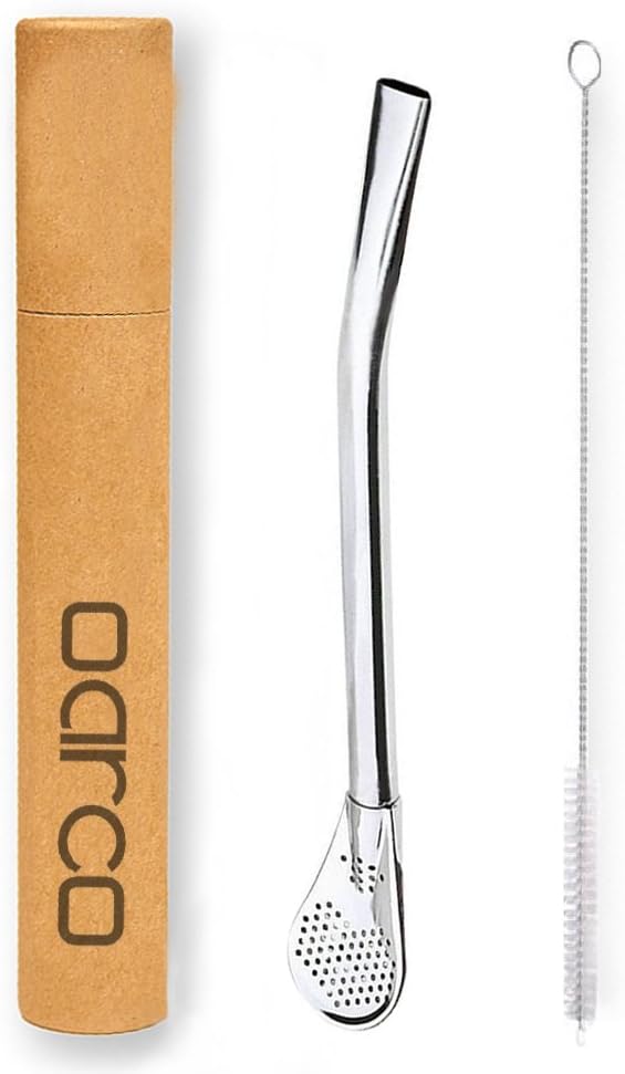 Oarco Original Bombilla - High Quality Filter Straw Spoon Suitable for Yerba Mate Tea, Loose Tea and Black Tea - Made of 18/8 Stainless Steel - Satisfaction Guaranteed, Kein Ring