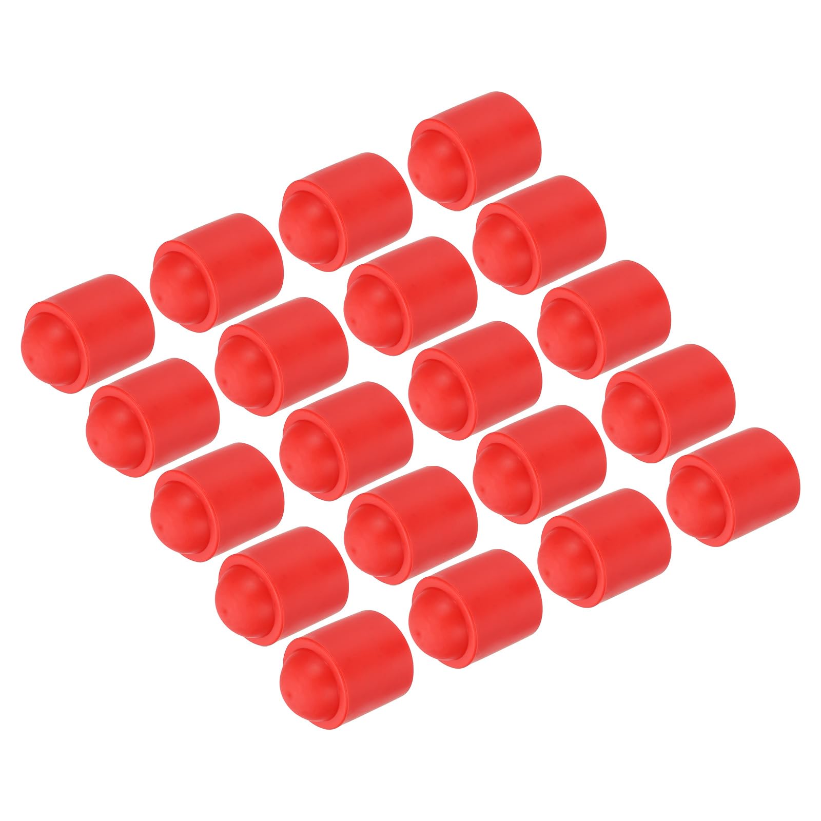 PATIKIL Pool Cue Protective Cover, 20 Pcs Rubber Pool Cues End Protectors Billiard Cue Bottom Cover Snooker Rod Protection Pad for Billiards, Red