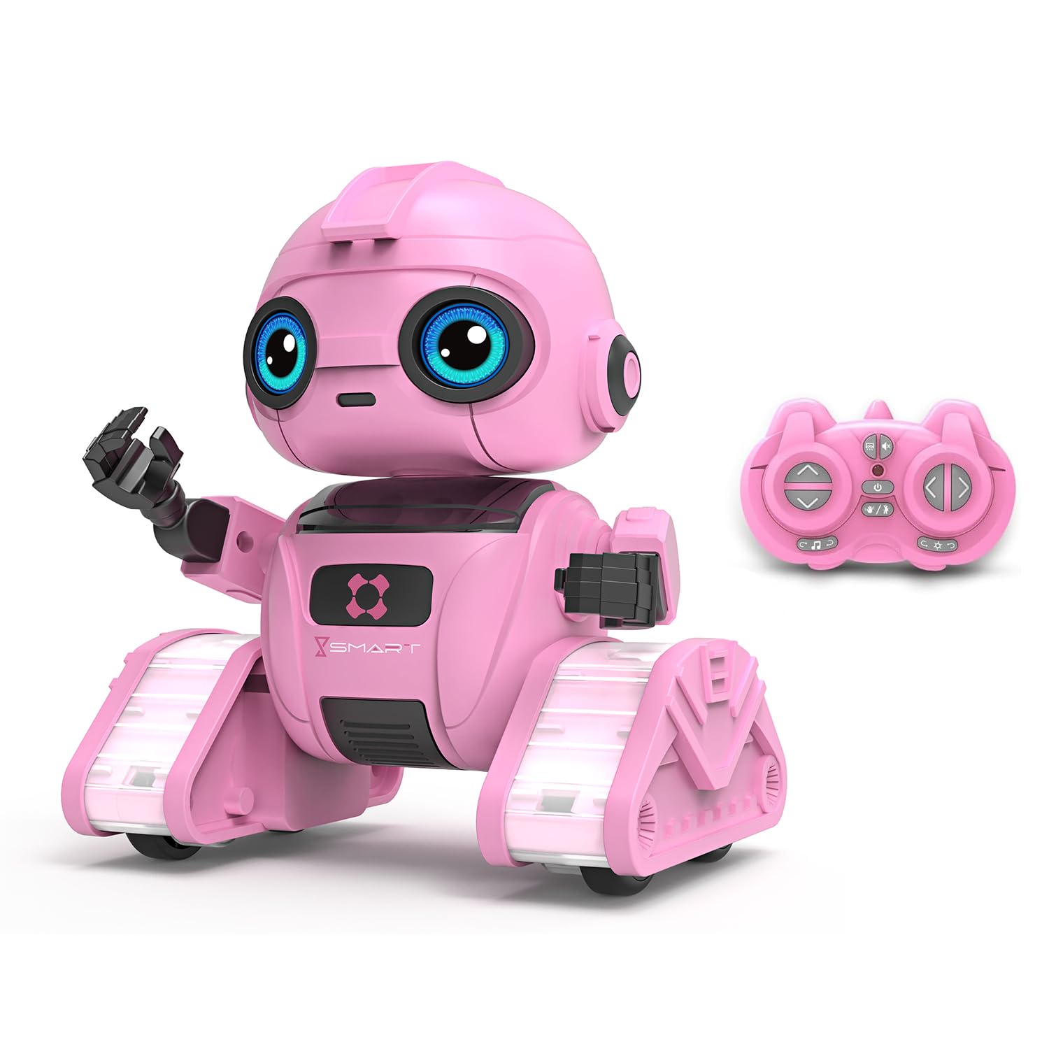 Dzxlin Robot Toys for Boys and Girls, Rechargeable Remote Control Robot for Kids 3-9, Gesture Sensing, Light Projection, Dance Moves, and Music – Fun Robot Toy Gift for Boys and Girls (Light Pink)