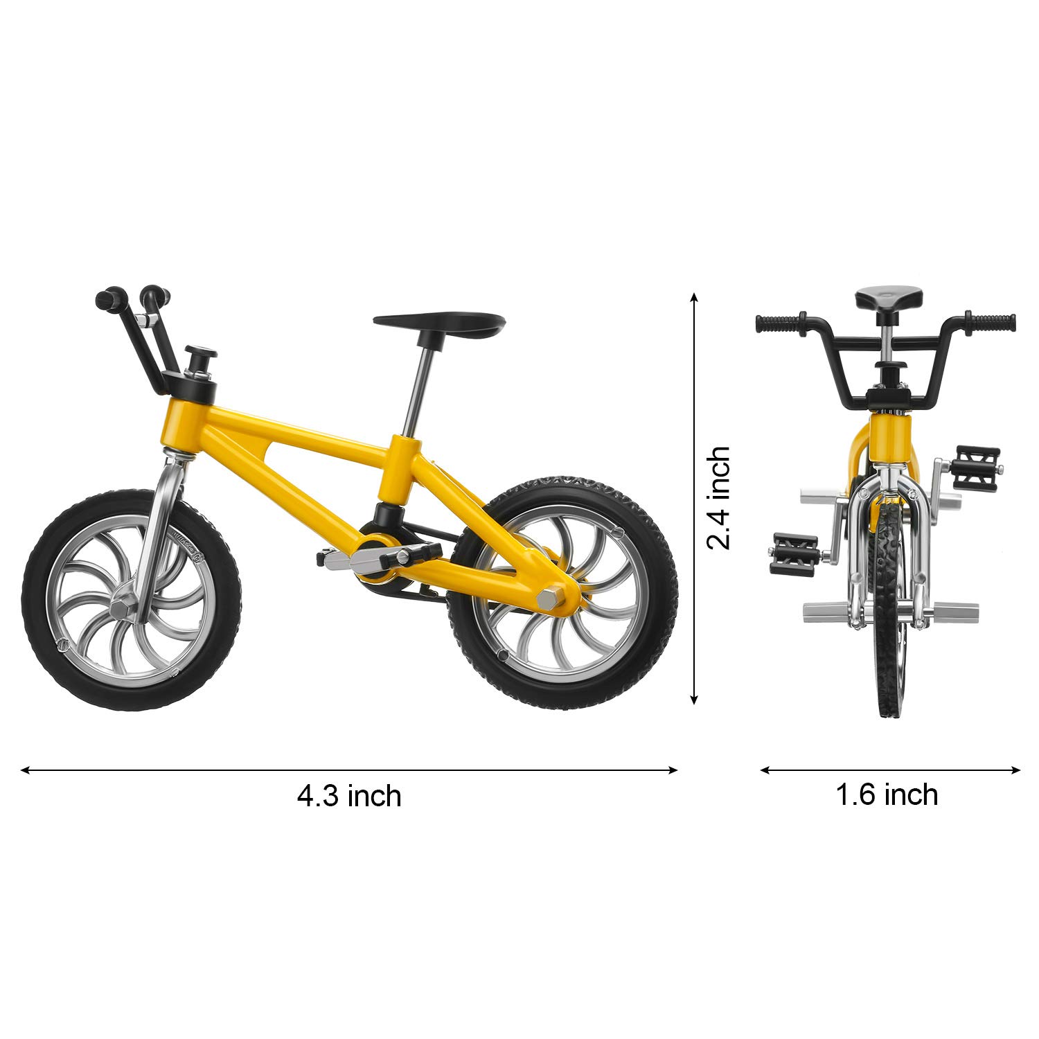 Gejoy 12 Pieces Mini Finger Bikes Mini BMX Bikes Games End of The Year Student Gifts Bulk Miniature Bicycle Toys for Kids Adults Birthday Party Gifts(Vintage Color)