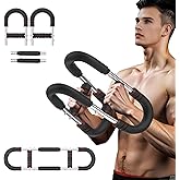 Twister Arm Trainer, Adjustable Power Twister Bar, Chest Shoulder Arm Workout Equipment, Portable Detachable Upper Body Fitness Machine for Home & Gym