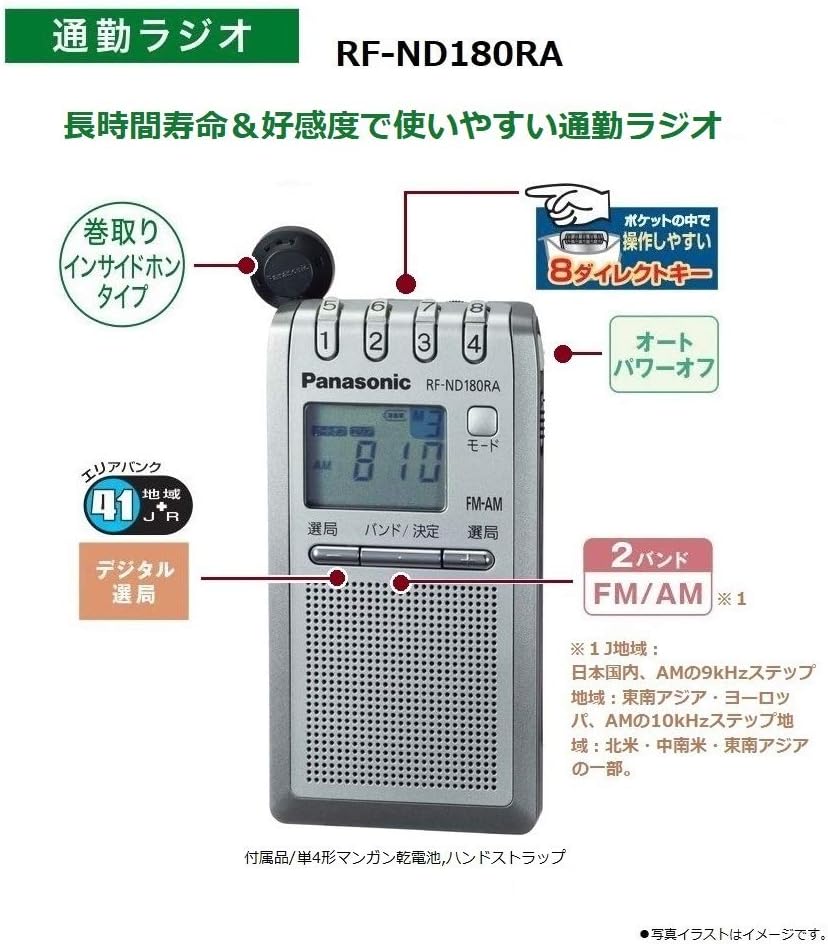 Panasonic Rf Nd180ra Portable Radio 2 Band Receiver Rfnd180ra High Sensitivity Electronics Portable Audio Video Urbytus Com