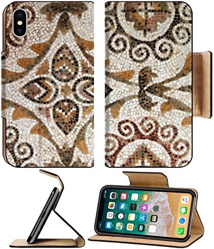 Luxlady Premium Apple iPhone X Flip Pu Leather Wallet Case IMAGE ID: 24296229 The Mosaics of Tunisia El Jem Tunisia