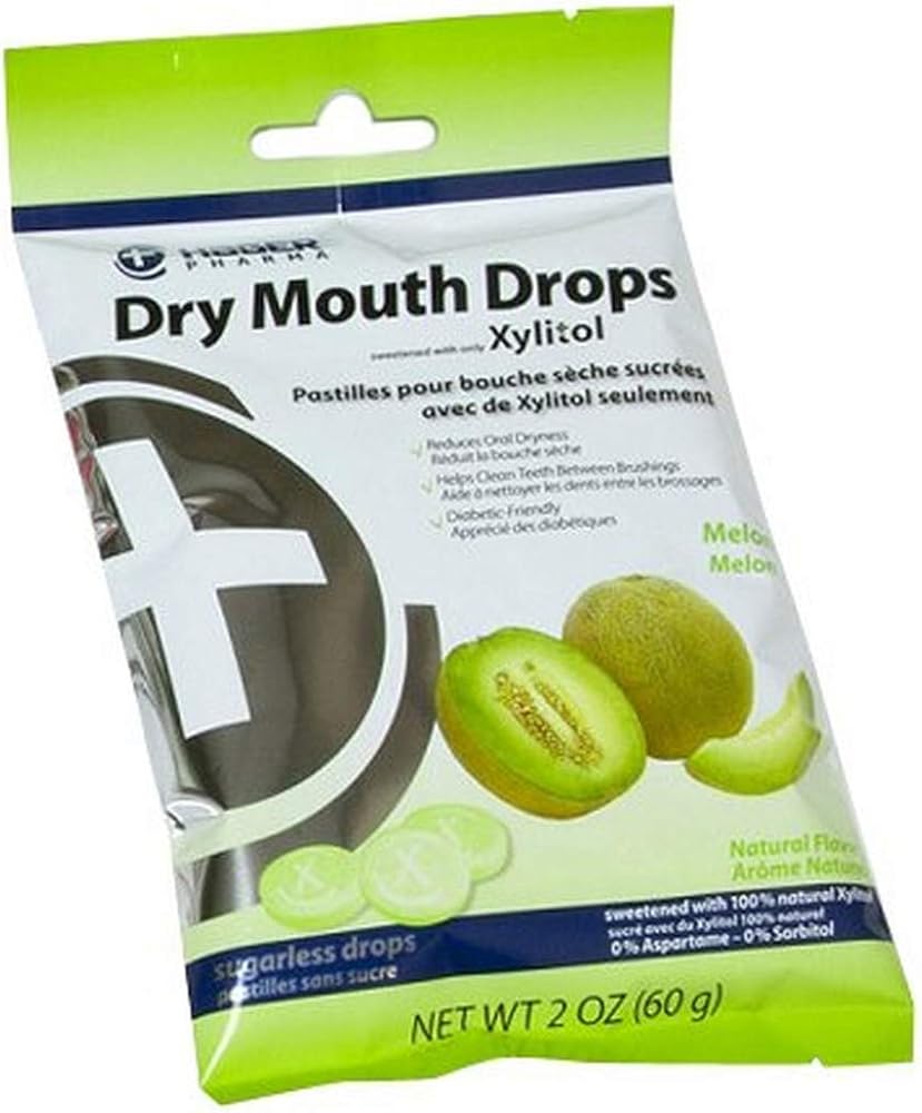 Hager Pharma Dry Mouth Drops, Melon, 2 Ounce
