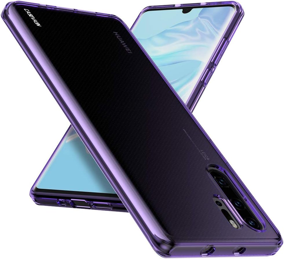 Huawei P30 Pro Case, CASEVASN [Slim Thin] Anti-Scratches Flexible TPU Gel Rubber Soft Skin Silicone Protective Case Cover for Huawei P30 Pro (Purple)