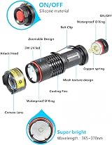 DARKBEAM UV Torch 365nm 395nm Dual Mini Ultraviolet Flashlight view 9