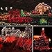 Qedertek 200 LED Solar Christmas Lights, 72ft Fairy String Lights for Home, Porch, Patio, Garden, Lawn, Party and Christmas Tree Decorations(Red)