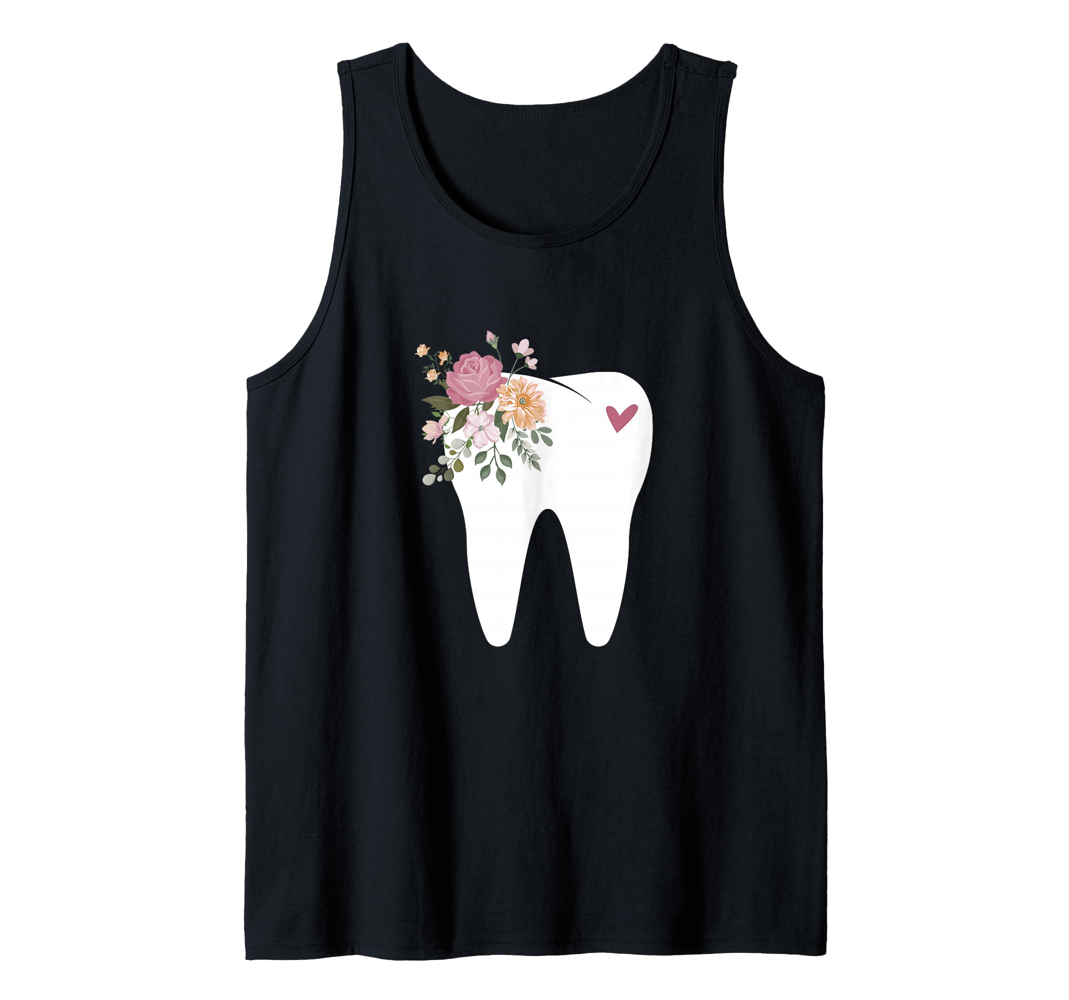 Dentist Dental Assistant Oral Hygienist Tooth Flower Tank Top