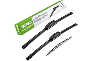 PARRATI® High Performance Premium All-Season Automotive Windshield Wipers with Rear Wiper Blades Replacement for Ford Excursion 2000-2005 Kia Sportage 1995-2002,Easy to Install 20"+20"+16"(Set of 3)