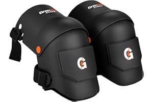 GRENPRO Knee Pads for Work Foldable - Heavy Duty PP Shell & EVA Padding, Adjustable Polyester Elastic for Construction, Repair Shops, Flooring, Gardening