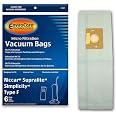 6-Pack Riccar Type F Vacuum Bags By DVC, Compatible With Simplicity & Supralite Models