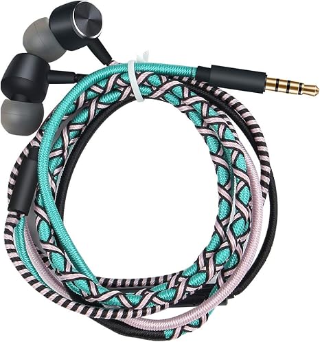 Cuffie Cuffie con Microfono e Telecomando per iPhone iPad iPod Mac Laptop  Tablet Smartphone Android Tessuto Fatto a Mano Intrecciato con tribù Filo  Avvolto Bracciale Stile URIZONS Auricolari urban-earth.co.uk