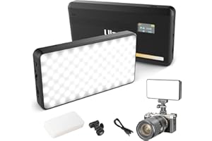 VIJIM ULANZI VL200 Bi-Color LED Video Light, On-Camera Video Light, Type-C Rechargeable 5000mAh Mini Camera Light, 2500-9000K Ultra Bright Photo and Video Lighting, Fill Light, Potable Photography Lighting