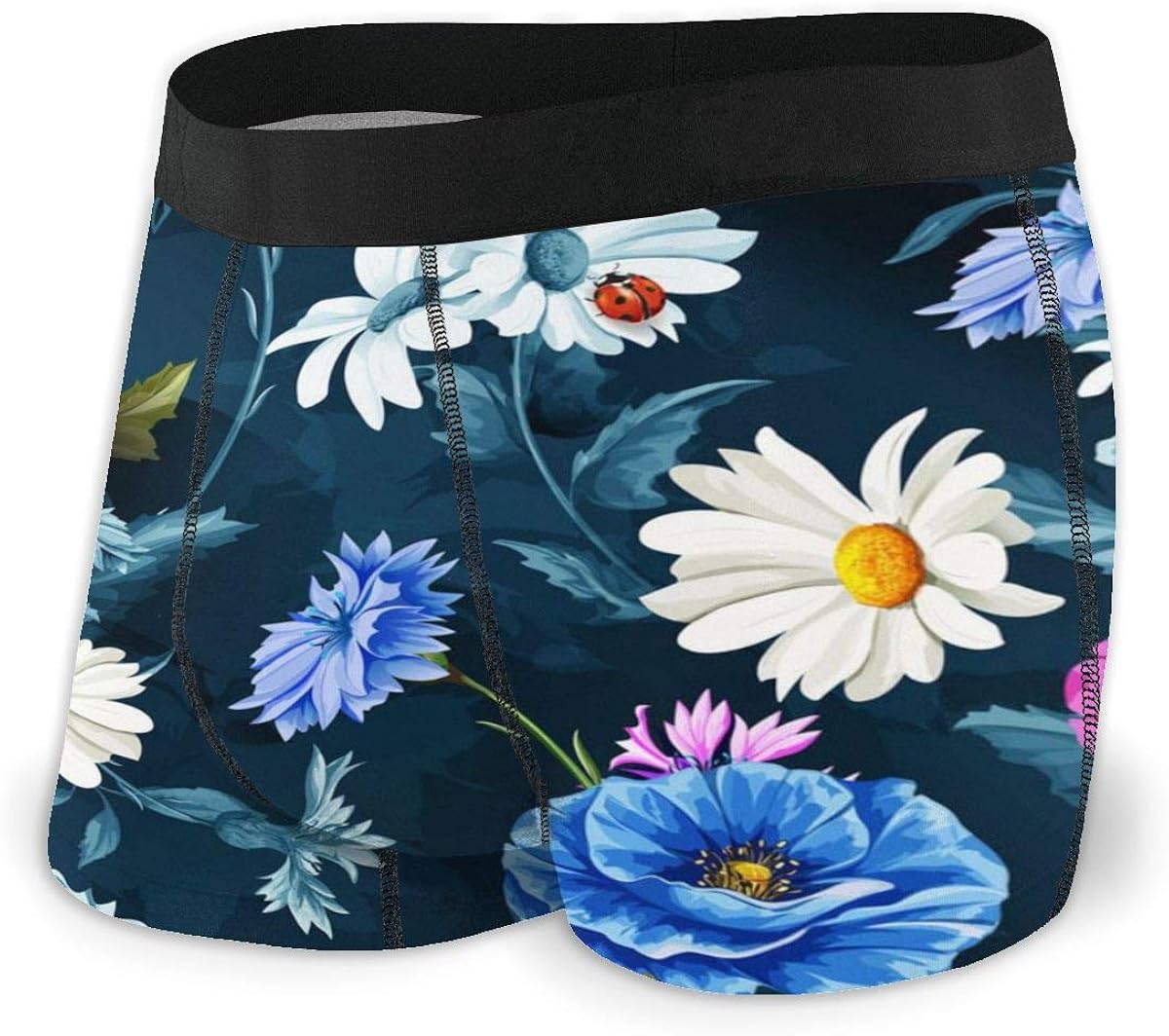 POSLANG Beautiful Flowers Boxer Briefs Soft Underwear Breathable Cotton