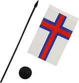 AZ FLAG Faroe Islands Table Flag 4x6 with 10cm Pole Mini Desk Banner view 3