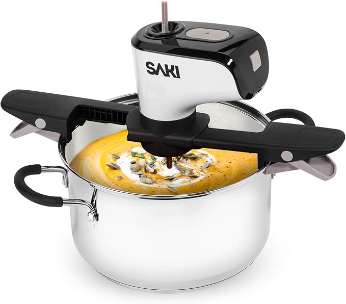 SAKI Automatic Pot Mixer AutoStirrer for Cooking Adjustable, Hands